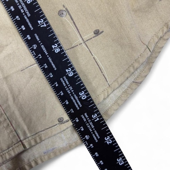 Woolrich Button Up Shirt Men XL Tan Cotton Outdoor Pattern - Picture 5 of 5